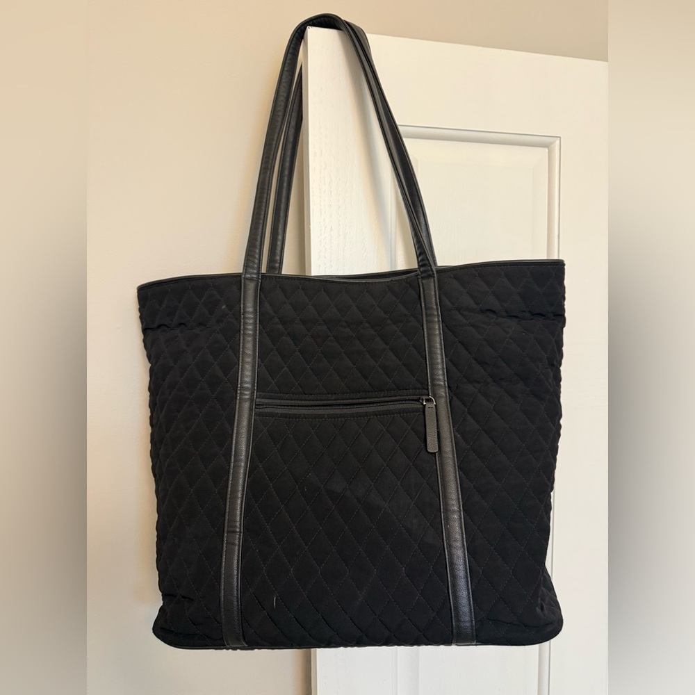 Vera Bradley Classic Black Quilted Tote - Picture 2 of 3